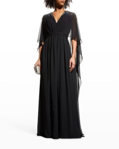 Image of sale on Crystal Beaded Cape Gown size 2-4