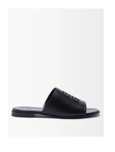Image of sale on 4G-logo flat leather mules size 3.5-4.5
