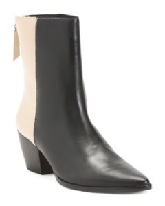Image of sale on Leather Color Block Premium Booties