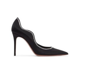 Image of sale on Black Satin Romy Pumps