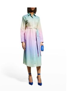 Image of sale on Girlfriend Striped Ombre Shirtdress