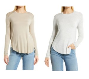 Image of sale on Long Sleeve Shirttail Hem Shirt