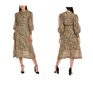 Image of sale on Linen-Blend Shirtdress