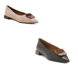 Image of sale on Leather Pointy Toe Flats