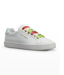 Image of sale on Kid’s Rainbow Logo Leather Low-Top Sneakers