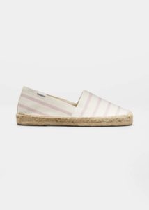 Image of sale on Dali Striped Canvas Flat Espadrilles