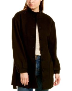 Image of sale on Something Navy Wool-Blend Coat