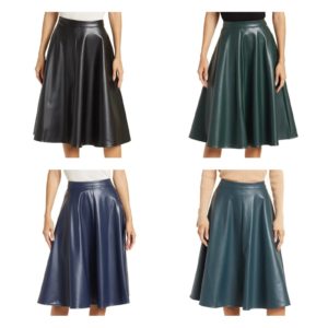Image of sale on Faux Leather Midi Skirt