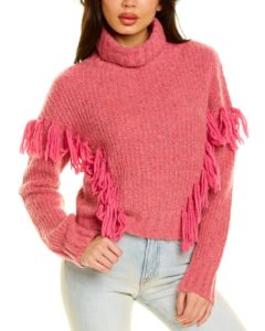 Image of sale on Something Navy Turtleneck Wool & Mohair-Blend Sweater
