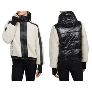 Image of sale on Reversible Faux Fur Mixed Media Jacket