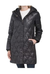 Image of sale on Cire Down Filled Quilted Coat With Hood