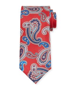 Image of sale on Men’s Printed Paisley Silk Tie