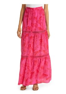 Image of sale on Haute Hippe Floral Silk Maxi Skirt size 2, 12