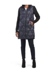 Image of sale on Knit Sleeve Diamond Quilt Puffer Coat