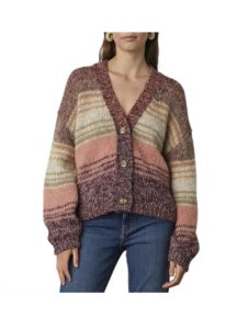 Image of sale on Lara Striped Alpaca-Blend Cardigan
