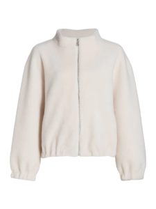 Image of sale on Julia & Stella For The Fur Salon Lambswool Mock Neck Jacket