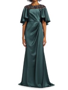 Image of sale on Bead-Embroidered Satin Gown