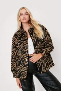 Image of sale on Zebra Print Wool Look Shacket