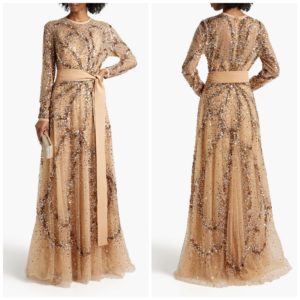 Image of sale on Sequin-embellished tulle gown