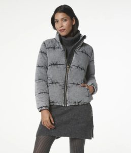 Image of sale on Bleached Denim Puffer Jacket