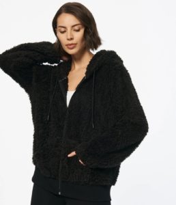 Image of sale on Ultra Soft Zip Front Faux Fur Hoodie