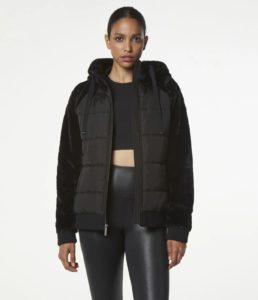 Image of sale on Hooded Puffer With Faux Mink
