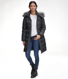 Image of sale on Long Down Jacket With Fur