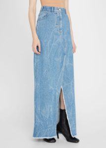 Image of sale on Raw-edge Denim Maxi Skirt