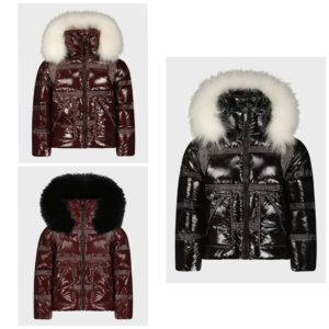 Image of sale on Kid’s Contrast Stitching Fur Hooded Coat, Size 2-14