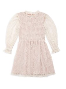 Image of sale on Little Girl’s & Girl’s Smocked Lace Dress