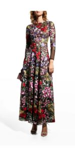 Image of sale on Ava Floral-embroidered Bracelet-sleeve Gown
