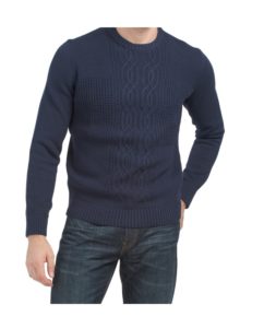 Image of sale on Cable Knit Crew Neck Sweater
