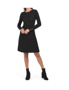 Image of sale on Long Sleeve Fit And Flare Dress 41in