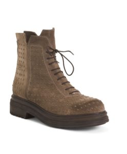 Image of sale on Suede Studded Lace Up Boots