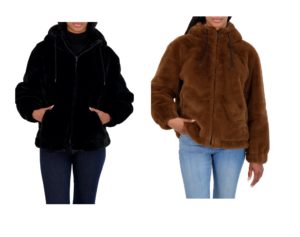 Image of sale on Faux Fur Hooded Bomber