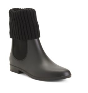 Image of sale on Clarity Sweater Trim Water Resistant Rain Booties