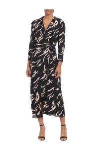 Image of sale on Long Sleeve Wrap Midi Dress