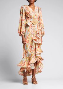 Image of sale on Luisa Belted Ruffle Maxi Dress