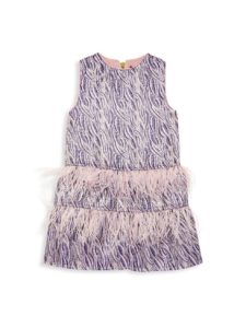 Image of sale on Little Girl’s & Girl’s Nell Feather Trim Dress