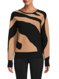 Image of sale on Zebra Print Dolman Sleeve Sweater