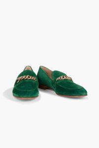 Image of sale on Kenton Chain-embellished Suede Loafers
