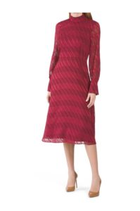 Image of sale on Linear Burnout A-line Dress