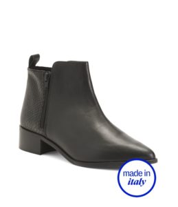 Image of sale on Leather Lizard Back Booties