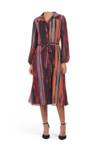 Image of sale on Painted Stripe Midi Dress