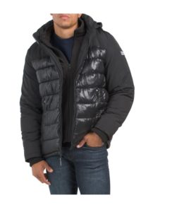 Image of sale on Mixed Media Removeable Hood Parka with Fleece Bib Insert