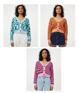 Image of sale on Women’s Fluffy Optical Splice Cardigan Sweater