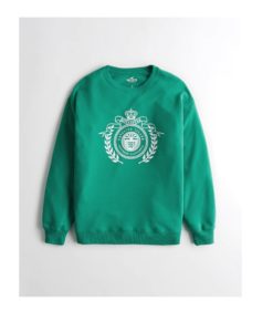 Image of sale on Oversized Print Graphic Crew Sweatshirt