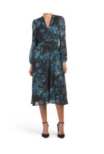 Image of sale on Long Sleeve V-neck Floral Dress