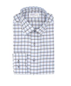 Image of sale on Plaid Check Stretch Trim Fit Dress Shirt