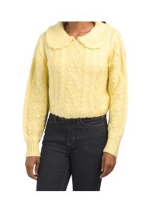 Image of sale on Cropped Cable Knit Sweater